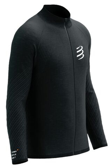 Мужская теннисная кофта Compressport Seamless Zip - черный