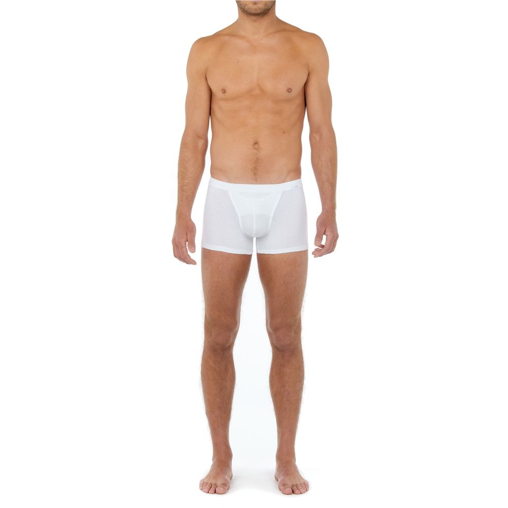 Мужские трусы боксеры белые HOM TENCEL SOFT Comfort Boxer Briefs HO1 402465_400003