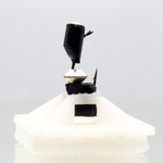 Мормышка вольфрамовая точеная "Гвоздик+Тарелка+Коронка" 3мм (15шт/уп)