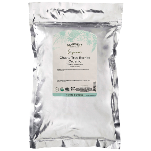 Starwest Botanicals, Порошок из органических ягод целомудрия, 453,6 г (1 фунт)