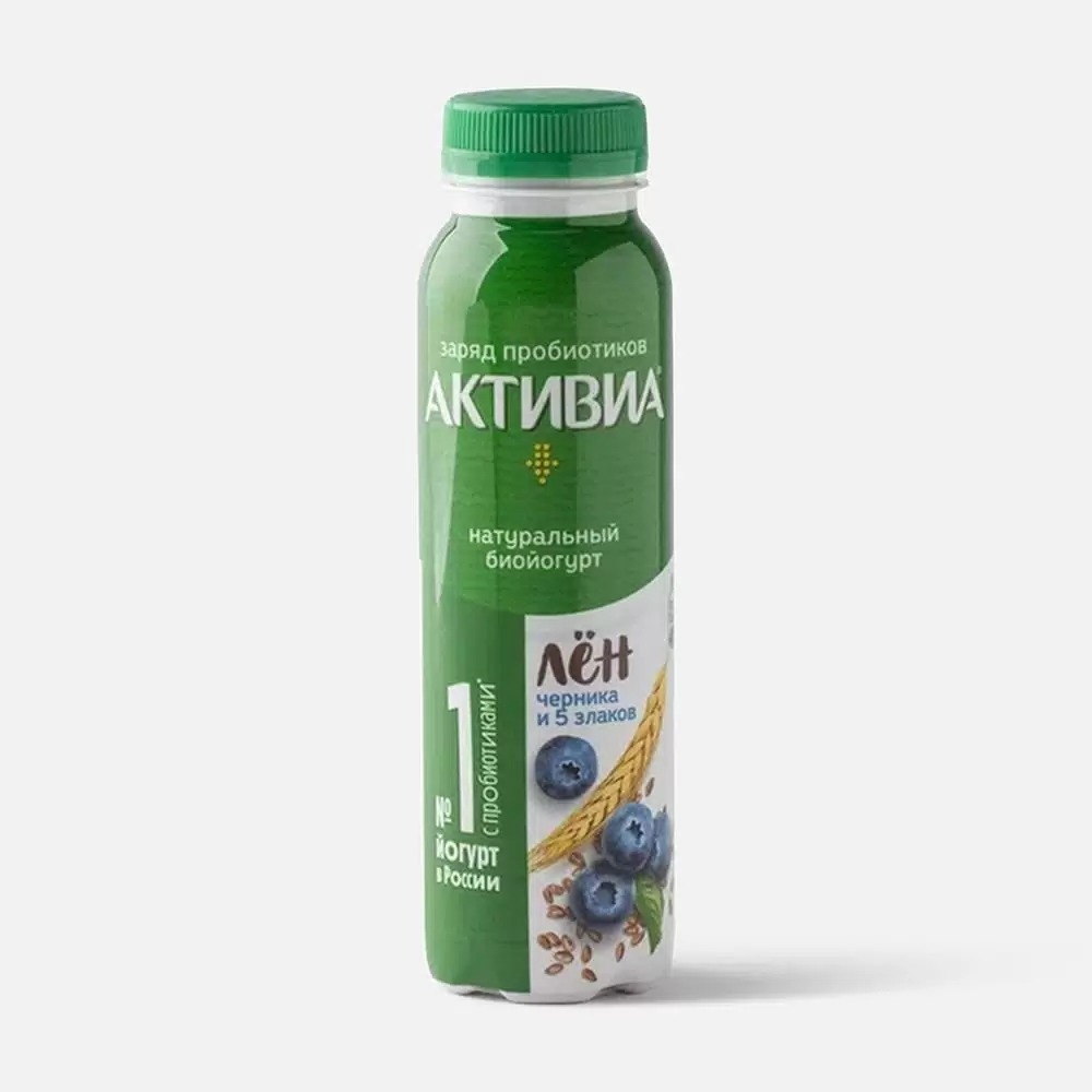 Активиа Питьевая 260гр Черн, 5зл, льна.сем