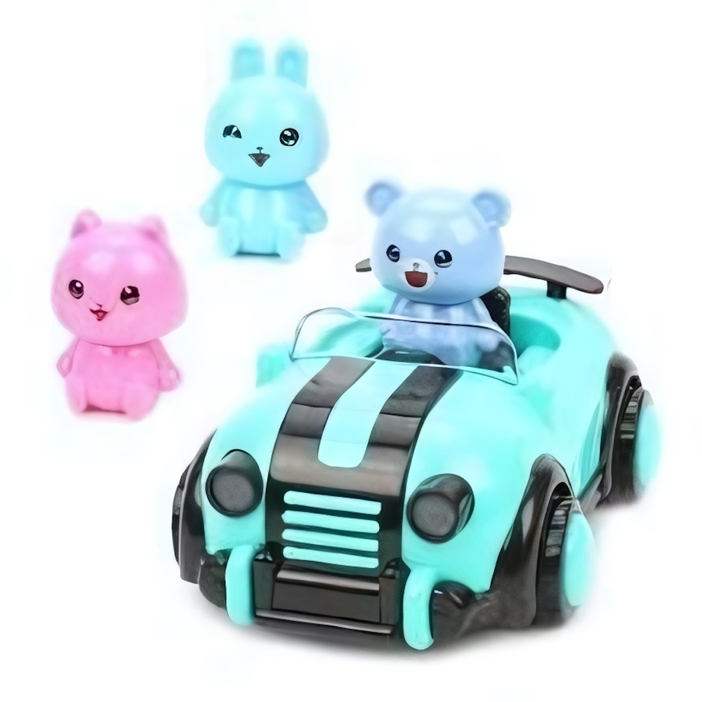 Игрушка на бат. Веселая компания, машинка, 3 фигурки, свет, звук,