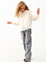 Кардиган для девочки AT1118 молочный