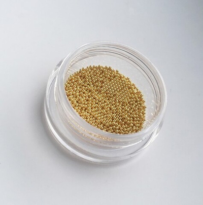 Бульонки металлические "Soline Charms" 0,6 мм - золото