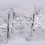 Гирлянда для дома ЛЕНТА ДЕКОРАТИВНАЯ «Морозные снежинки» 2,0 м, 6 см, 20 ламп LED (на батарейках), Серебро (подсветка серебро)