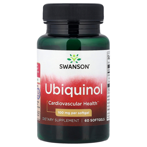 Swanson Vitamins, Убихинол, 100 мг, 60 мягких таблеток