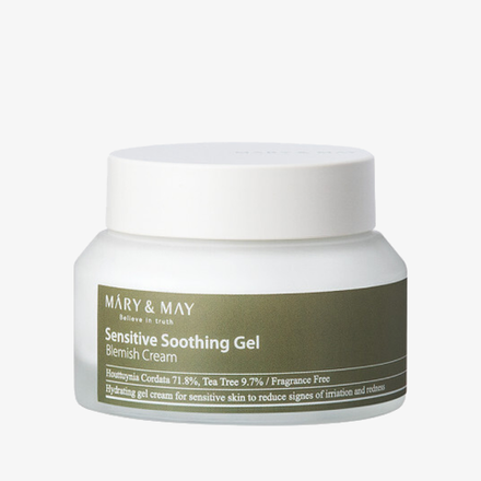 MARY&MAY Успокаивающий гель-крем  Sensitive Soothing Gel Blemish Cream (70 гр)