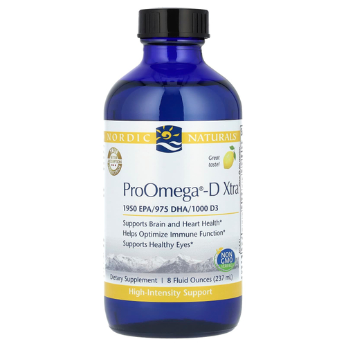 Nordic Naturals, ProOmega-D Xtra, лимон, 237 мл (8 жидк. унц.)