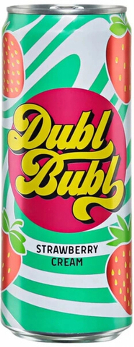 Газированный напиток Дабл Бабл Клубника со Сливками / Dubl Bubl Strawberry Cream 0.33 - банка