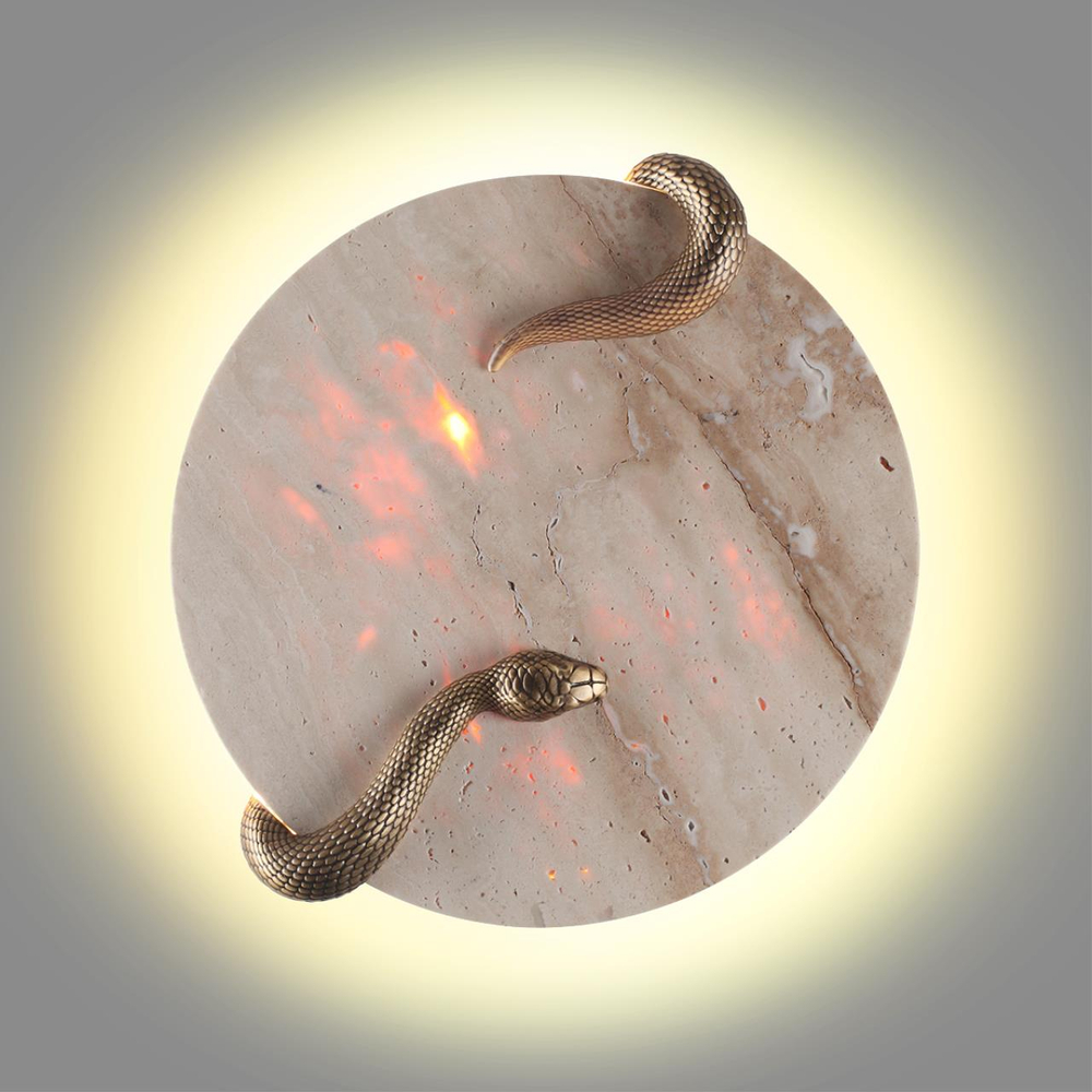 7033/10WL L-VISION ODL25 181 Настенный светильник светильник металл/камень/декор из латуни IP20 1*15W 3000K 220V SNAKE