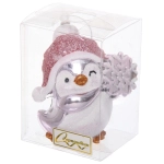 Ёлочная игрушка «Весёлый пингвинёнок» 8*6*9.5 см, Розовый