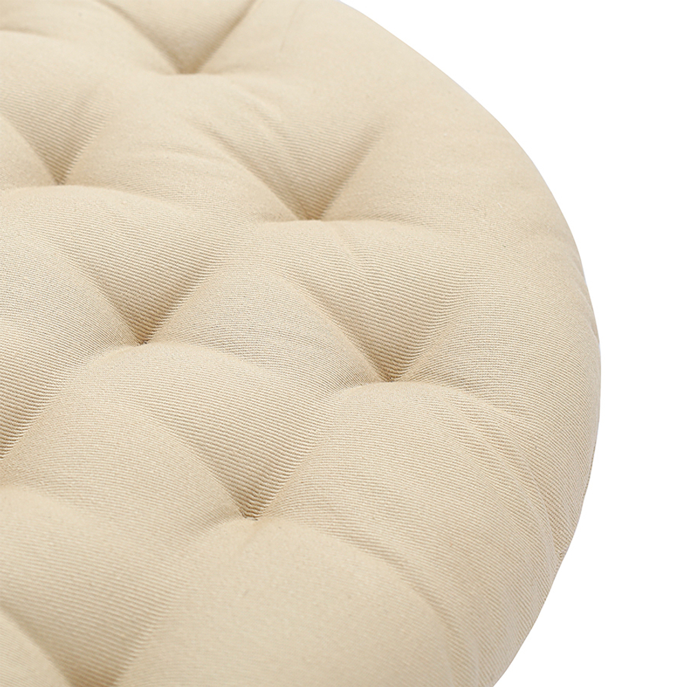 Подушка на стул круглая из хлопка бежевого цвета из коллекции Essential, 40 см