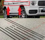 Глянцевые красные и черные молдинги с логотипом для Mercedes-Benz G-Class 2018+ (10 шт.) Мерседес Гелик гелентваген