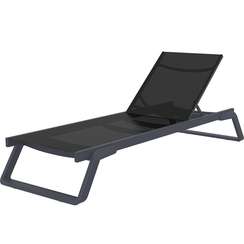 Шезлонг алюминиевый Tropic, темно-серый