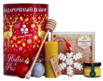 Подарочный новогодний набор HoneyForYou "Медовый с сотами"