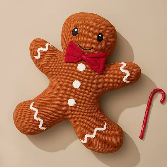 Подушка вязаная classy gingerbread из коллекции new year essential, 40х50 см