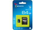 Карта памяти Adata microSDXC Premier Class 10 UHS-I U1 (85/25MB/s) 64GB + ADP