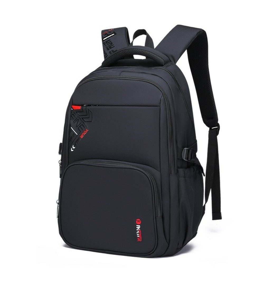 Рюкзак мужской городской повседневный пикник для отдыха, черный / красный уценка