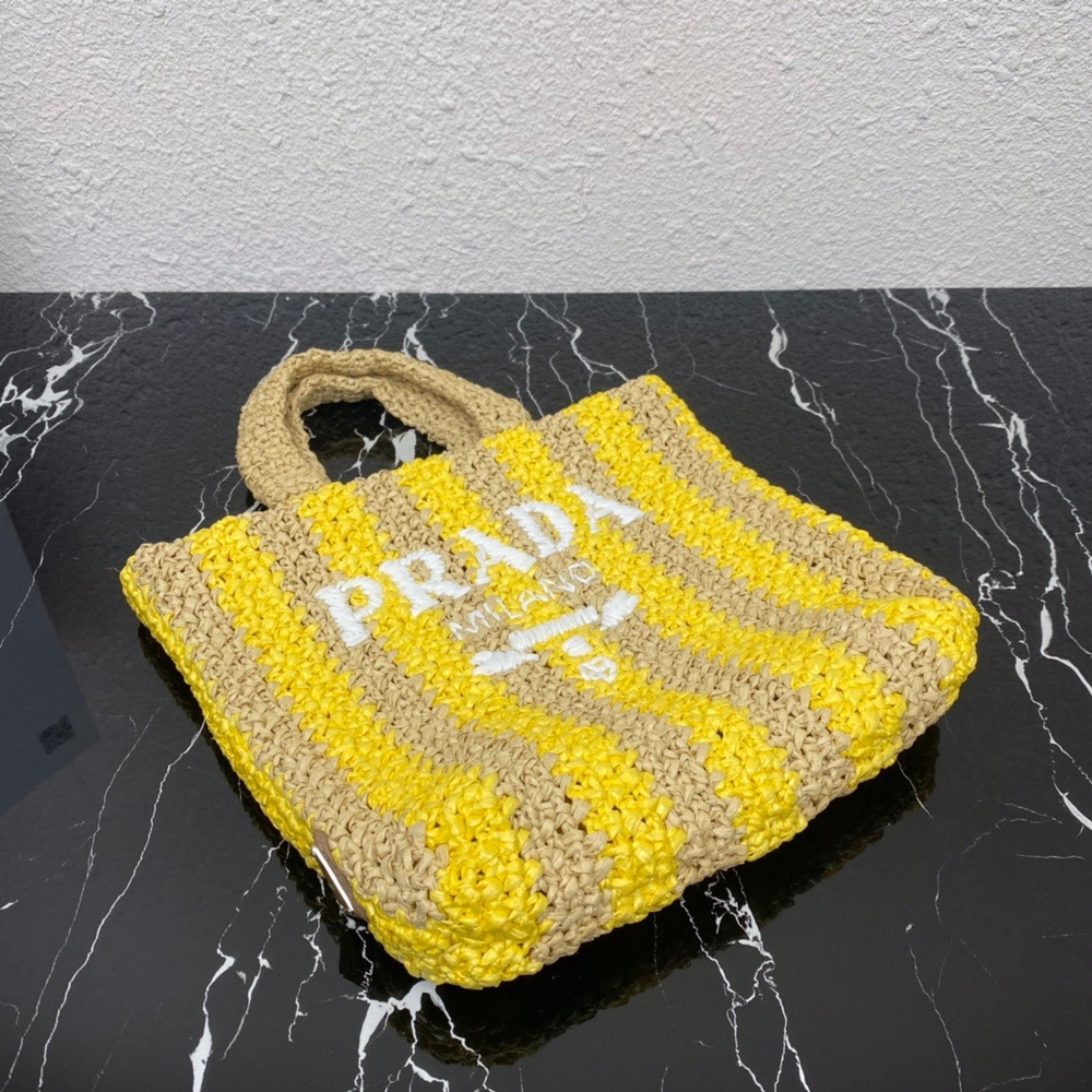 Prada Raffia Tote Bag 24 cm