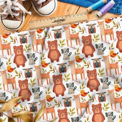 Ткань мембрана переглядывающиеся животные в лесу