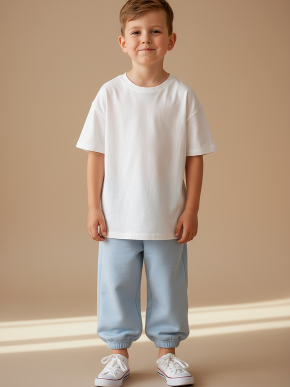 Джоггеры Line свободного кроя голубой