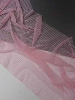 Сетка эластичная нежно-розовая в полоску метражом