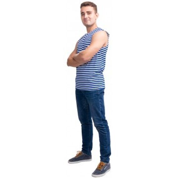 Майка-тельняшка Helios кулирка голубая полоса р. 58