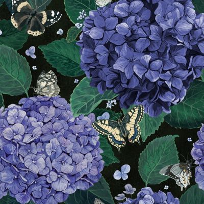 Букет гортензии. Синие цветы