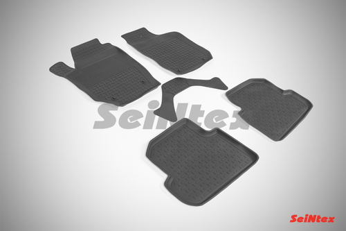 Резиновые коврики с высоким бортом для Skoda Fabia 2007-2014 Seintex.82564