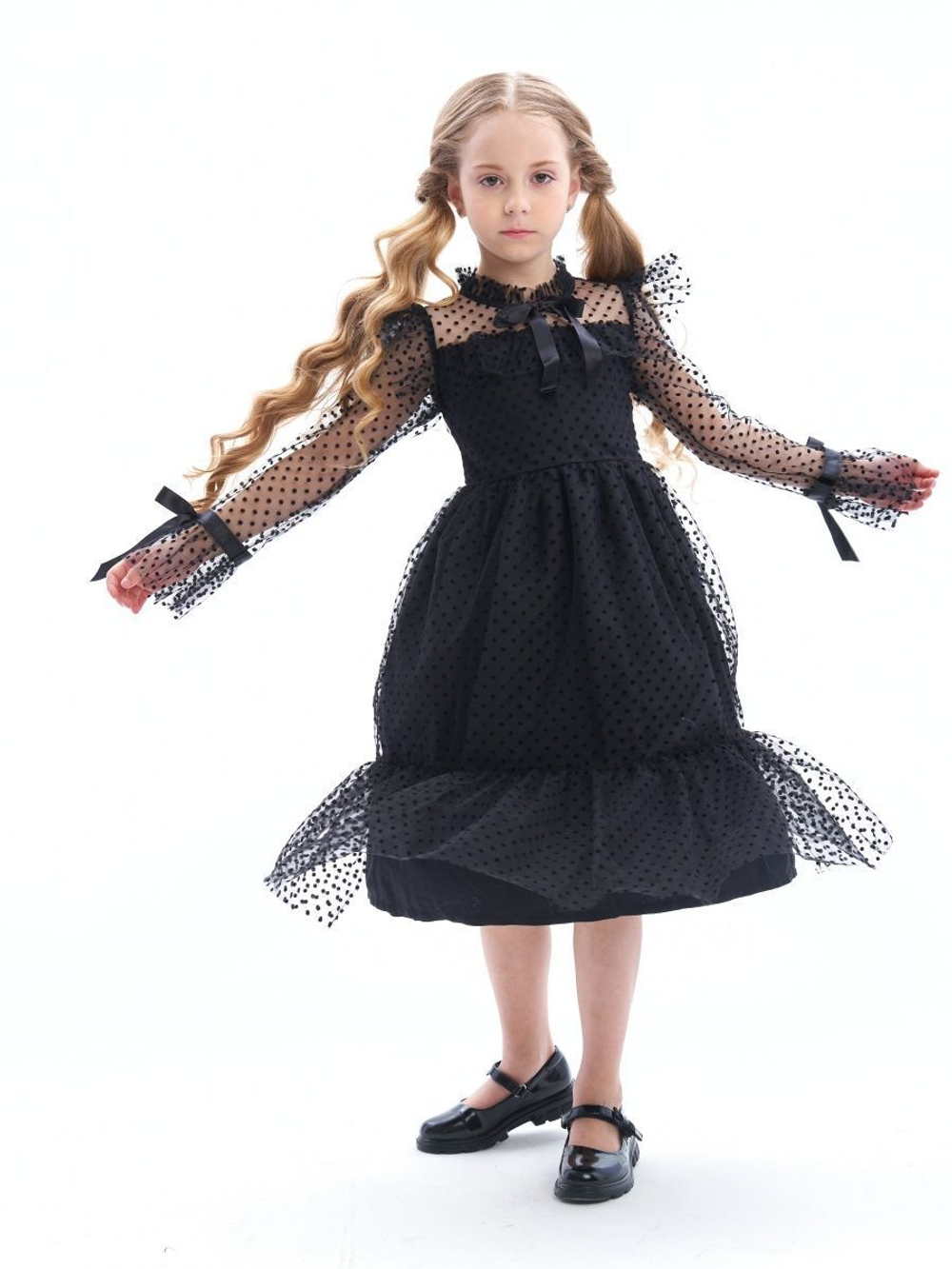 Пышное платье Уэнсдэй (Wednesday Addams) вещь на Хэллоуин