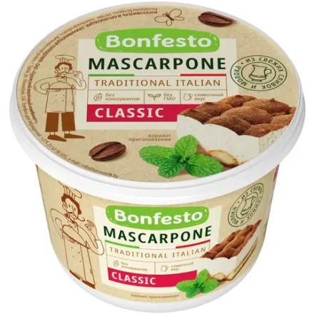 Сыр Маскарпоне 78% Bonfesto, 500 гр