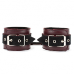 Бордовые кожаные оковы БДСМ Арсенал Lady's Arsenal Maroon Shackles 67026