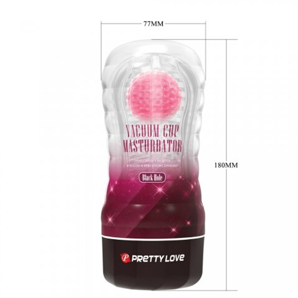 Мужской мастурбатор Black hole с внутренним стимулятором, розовый