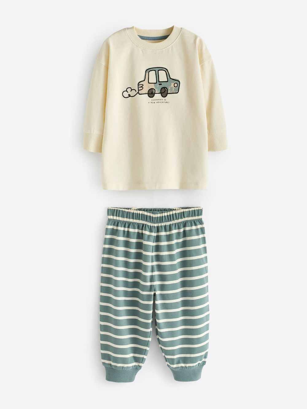 Пижама для мальчика Next K98-606, 3 шт., Хаки, Бежевый, Голубой