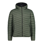 Куртка CMP Men's quilted jacket with Du Pont Sorona recycled padding, артикул 32K3147, цвет OIL GREEN (E319)