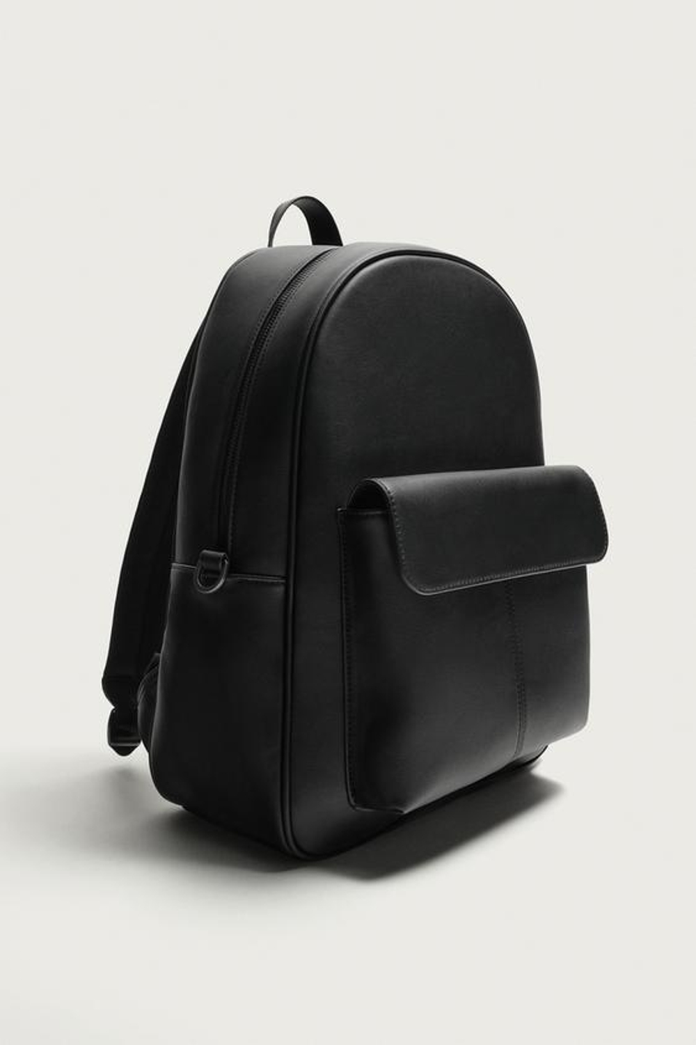 ZARA РЮКЗАК С КЛАПАНОМ, ЧЕРНЫЙ