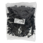 Крепеж-клипса для трубы 16 мм прямого монтажа черная 100 шт