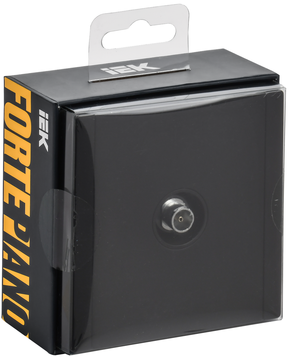 FORTE&PIANO Розетка TV оконечная FP128M металл черный IEK