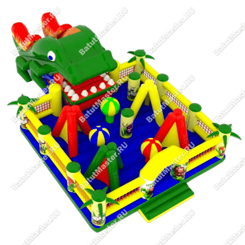 Надувной батут "Лагерь в джунглях"