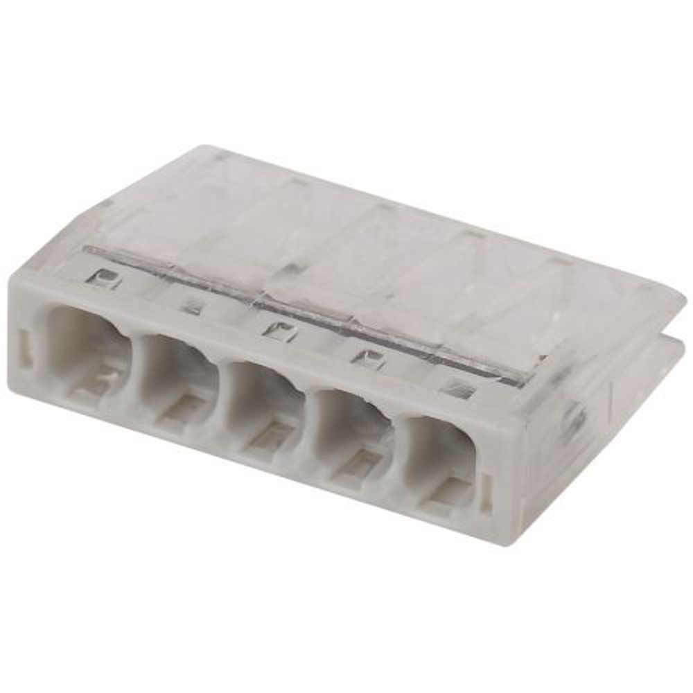 Клемма строительно-монтажная СМК компактная 245 NO-224-37 5-проводная 0.5-2.5кв.мм с пастой (уп.100шт) Эра Б0043955