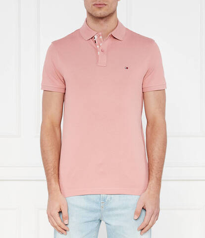 Поло Tommy Hilfiger - пудро-розовый(MW0MW34738)