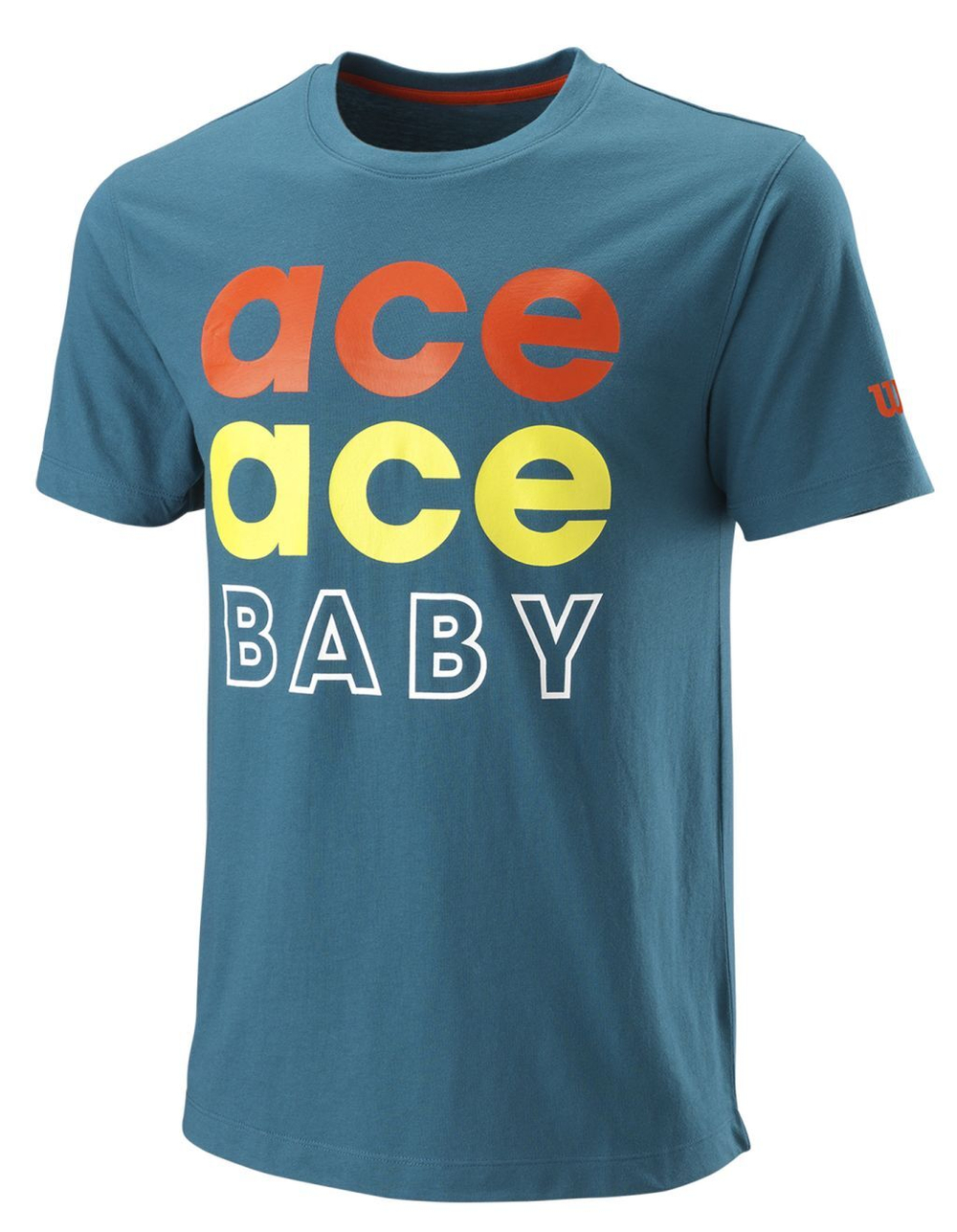 Мужская теннисная футболка Wilson Ace Ace Baby Tech Tee M - blue coral