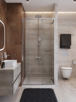 Душевая дверь Cezares LUX-B-FS-11-110-C-CR, 110х195, профиль хром, стекло прозрачное