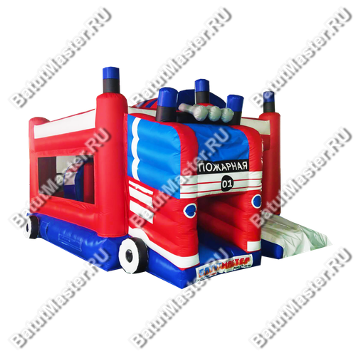 Детский надувной батут "Весёлые пожарные", 5*4*3,2 м