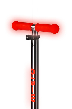 Самокат Maxi Micro Deluxe Glow Plus (светящийся) LED красное сияние