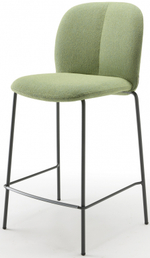 Стул полубарный с обивкой Scab Design Mentha Pop, антрацит, зеленый