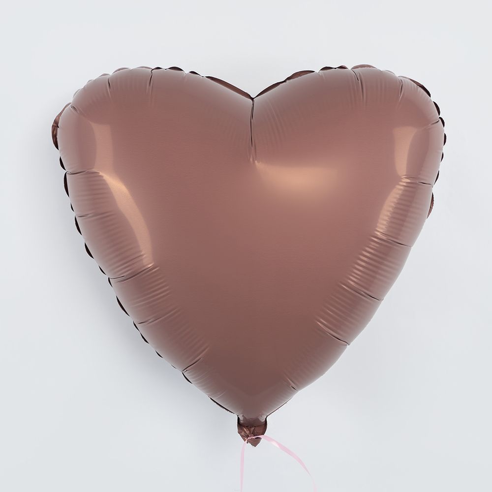Шар (19''/48 см) Сердце, Мокко, 1 шт.
