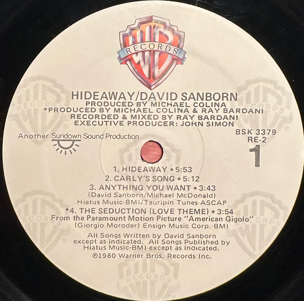 David Sanborn - Hideaway (США 1980г.)