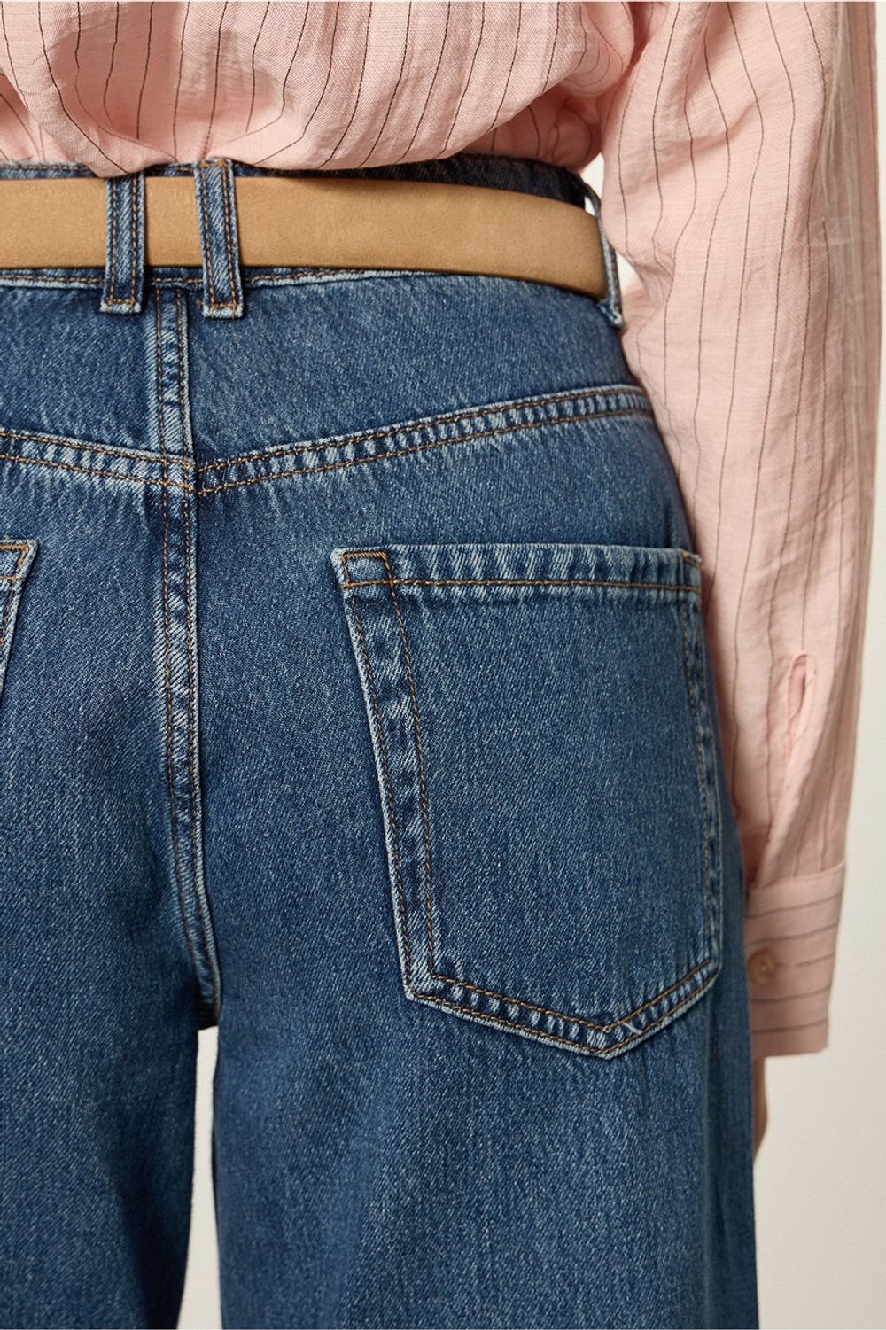 Джинсы прямые синие