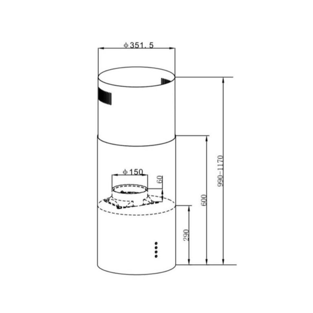 Кухонная вытяжка HOMSair ART 1050IS 35 черный (в 2-х коробках) фото 3